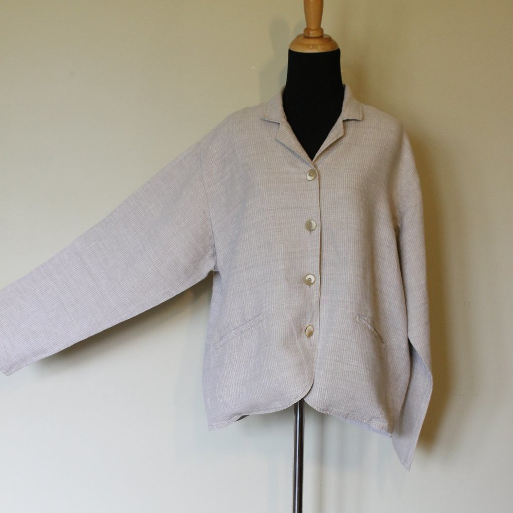 FLAX by Angelheart linen jacket Sz M